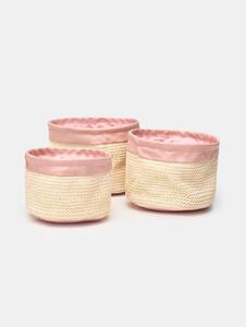 Sinsay - Fonott tároló kosár készlet 3 pack - többszínű