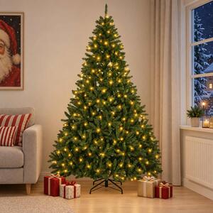 Műanyag Hajtogatós Karácsonyfa 270 cm 600 LED Meleg fehér
