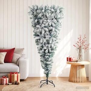 Fejjel lefelé fordított műkarácsonyfa 180 cm PVC és Acél