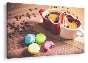 Kávé és a macaroon képe (90x60 cm)
