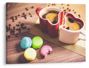 Kávé és a macaroon képe (70x50 cm)
