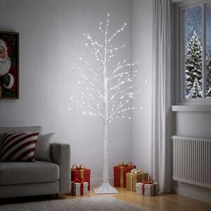 Nyírfa karácsonyfa Fehér 22 x 22 x 180 cm Műanyag 319 LED