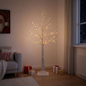 Nyírfa karácsonyfa Fehér 22 x 22 x 120 cm Műanyag 174 LED