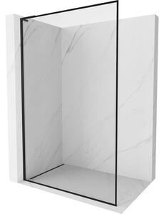 Mexen Kioto-F L Walk-in zuhanyfal kerettel 100 x 202 cm, átlátszó 8 mm, fekete - 800-100-174-70-00