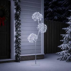 S-alakú LED-es karácsonyfa Fehér 18 x 18 x 120 cm Acél 504 LED