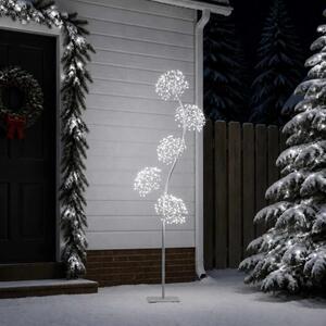 S-alakú LED-es karácsonyfa Fehér 20 x 20 x 175 cm Acél 840 LED