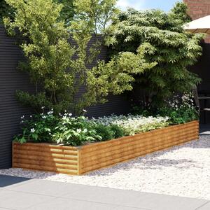 VidaXL corten acél kerti magaságyás 387x100x36 cm