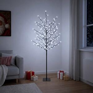 LED-es gömb karácsonyfa Fekete 150 cm Acél 185 LED