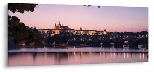 A Prágai vár és a Moldva képe (120x50 cm)