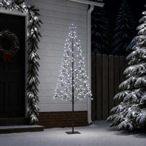 LED-es karácsonyfa Fekete 180 cm Acél 196 LED