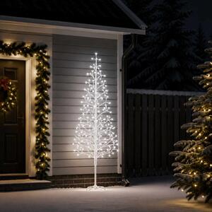 LED-es karácsonyfa Fehér 47 x 210 cm Acél 228 LED