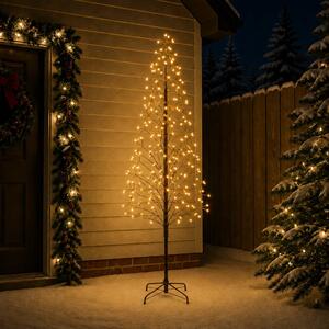 LED-es karácsonyfa Fekete 240 cm Acél 268 LED