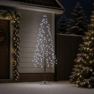 LED-es karácsonyfa Fekete 47 x 210 cm Acél 228 LED