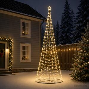 LED spirál karácsonyfa talppal EKENAS 400 cm 588 LED