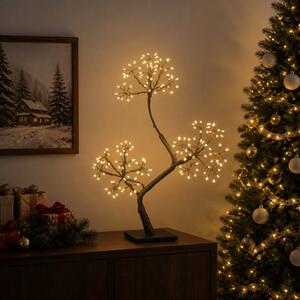 S-alakú LED-es karácsonyfa 2 db Fekete 45 cm Műanyag 336 LED