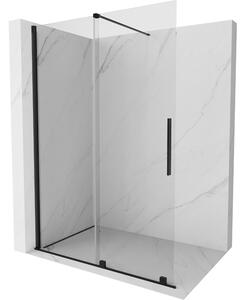 Mexen Velar toló zuhanyfal Walk-in 130 x 200 cm, átlátszó 8 mm, fekete - 871-130-000-03-70
