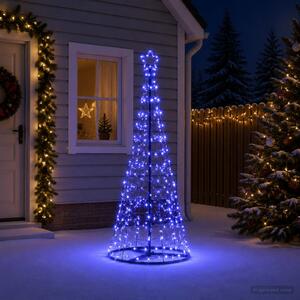 LED spirál karácsonyfa talppal EKENAS 180 cm 220 LED Kék
