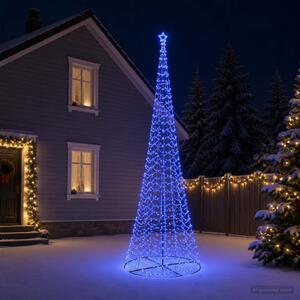 LED spirál karácsonyfa talppal EKENAS 500 cm 868 LED Kék
