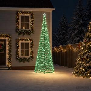 LED-es csillogó karácsonyfa földnyárssal EKENAS 400 cm 588 LED