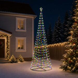 LED spirál karácsonyfa talppal EKENAS 400 cm 588 LED Többszínű