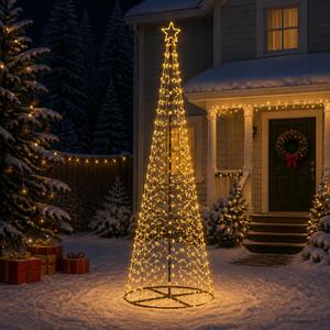 LED spirál karácsonyfa talppal EKENAS 300 cm 475 LED