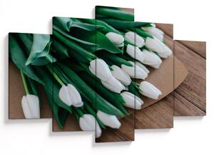 Egy csokor fehér tulipán képe (150x105 cm)