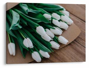 Egy csokor fehér tulipán képe (70x50 cm)