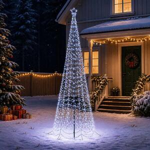 Spirális LED karácsonyfa földbe szúrható tüskével EKENAS 300 cm