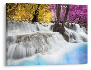 Egy kép Erawan vízeséséről az erdőben (70x50 cm)