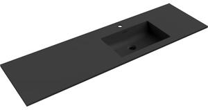 Mexen Otis beépíthető mosdó jobb 161 x 46,5 cm, fekete matt - 25181671P