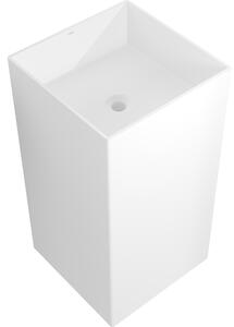 Mexen Xola-2 szabadon álló mosdó konglomerátumból 45 x 45 cm, fehér matt - 26594500