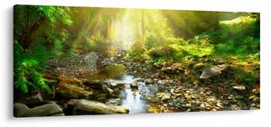Egy folyó zöld erdőben képe (120x50 cm)