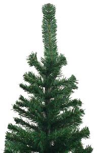Zöld megvilágított műkarácsonyfa gömb szettel 240 cm L