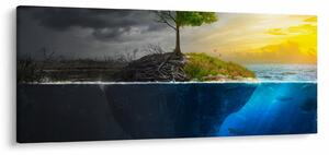 Két oldalt mutató kép (120x50 cm)