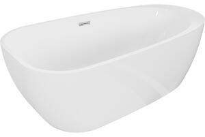 Mexen Giada szabadon álló kád 170 x 90 cm, fényes fehér, króm túlfolyó - 52741709000-01