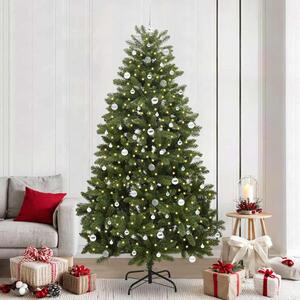 Mű karácsonyfa 240 cm 300 LED Meleg fehér PVC és Acél Zöld