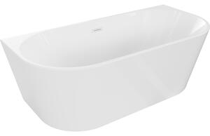 Mexen Oval szabadon álló fali kád 160 x 80 cm, fehér, fehér túlfolyó - 52671608000-20