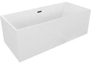 Mexen Vigo szabadon álló kád 178,5 x 80 cm, fehér, fekete túlfolyó - 51251788000-70