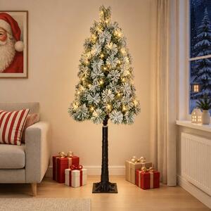 Műanyag Hajtogatós Karácsonyfa 120 cm 150 LED Meleg fehér