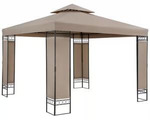 Casaria® Lorca kerti pavilon 3x3 m - taupe