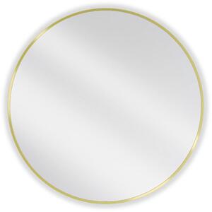 Mexen Loft kerek fürdőszobai tükör 80 cm, arany keret - 9850-080-080-000-50
