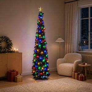 Pop-up LED-es karácsonyfa csúcsdísszel 180 cm 100 LED PET