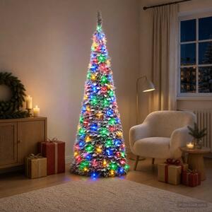 Pop-up LED-es karácsonyfa 180 cm 150 LED PVC Zöld és fehér