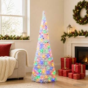 Pop-up LED-es karácsonyfa 150 cm 100 LED PVC és PET Fehér