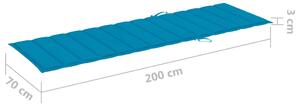 VidaXL impregnált fenyőfa napozóágy kék párnával