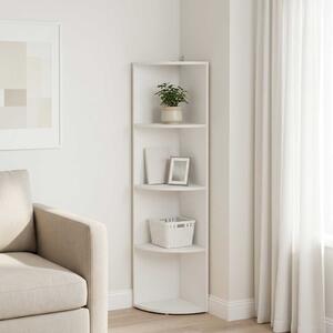 Sarokpolc 4 szintes 41,5 x 41,5 x 143 cm Szerelt Fa Fehér
