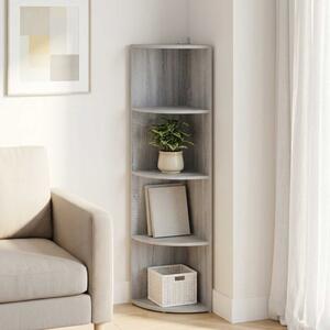 Sarokpolc 4 szintes 31,5 x 31 x 130 cm Szerelt Fa Szürke Sonoma