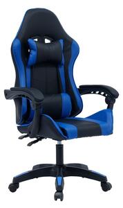 Gaming szék William, fekete-kék műbőr