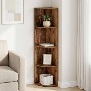 Sarokpolc 4 szintes 31,5 x 31 x 130 cm Szerelt Fa Antik Fa