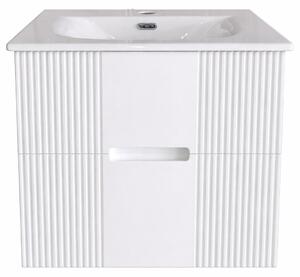 TMP MODENA 60 fali függesztett fürdőszobabútor - SKY E-8099-60 porcelán mosdóval - 61 x 46 cm